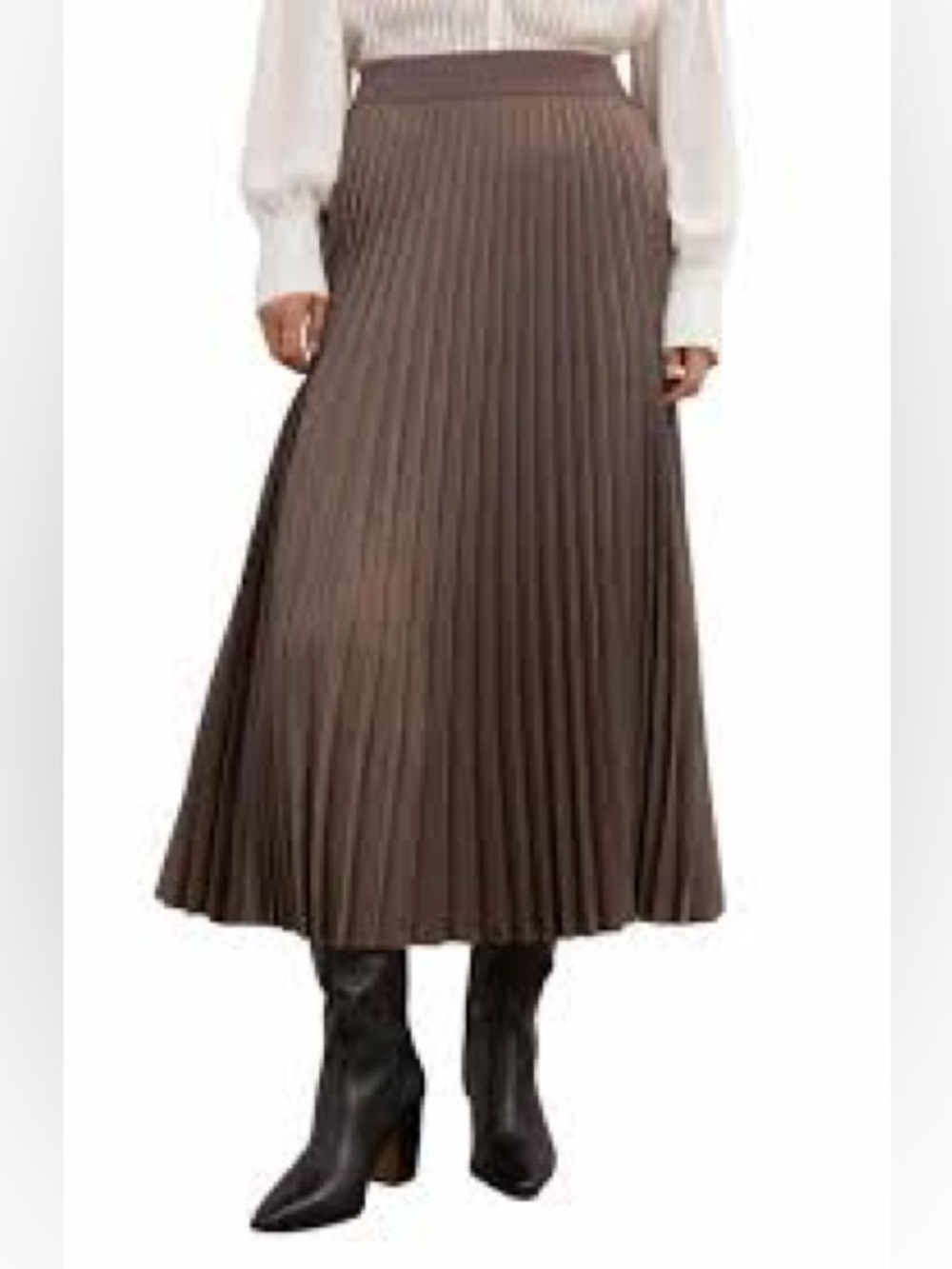 Forgotten Grace Pleated
Lamé Midi Skirt / Size S